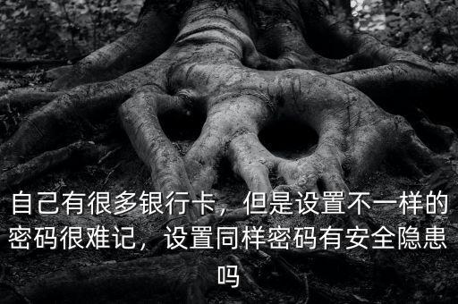 自己有很多銀行卡，但是設(shè)置不一樣的密碼很難記，設(shè)置同樣密碼有安全隱患嗎