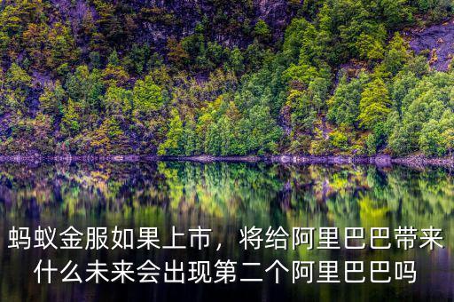 螞蟻金服如果上市，將給阿里巴巴帶來什么未來會出現第二個阿里巴巴嗎