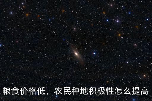 糧食價格低，農(nóng)民種地積極性怎么提高
