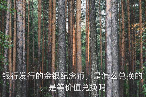 銀行發(fā)行的金銀紀(jì)念幣，是怎么兌換的，是等價(jià)值兌換嗎