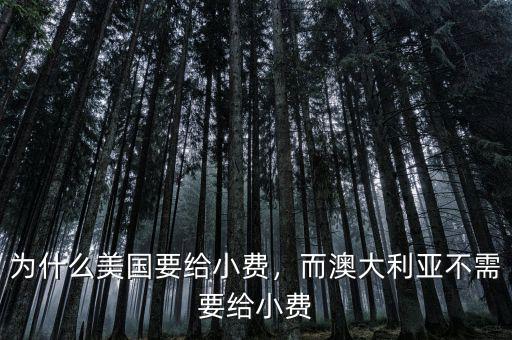 為什么美國(guó)要給小費(fèi)，而澳大利亞不需要給小費(fèi)