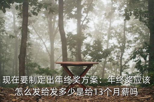 現(xiàn)在要制定出年終獎方案：年終獎應(yīng)該怎么發(fā)給發(fā)多少是給13個月薪嗎