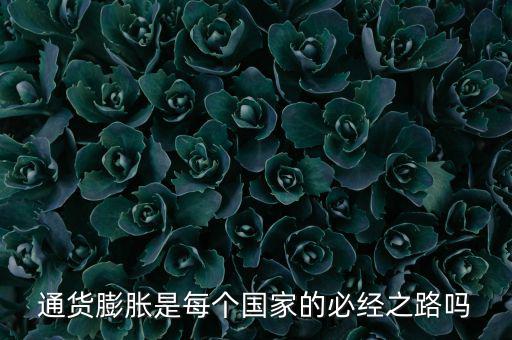 通貨膨脹是每個(gè)國家的必經(jīng)之路嗎