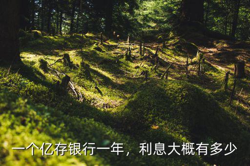 一個(gè)億存銀行一年，利息大概有多少