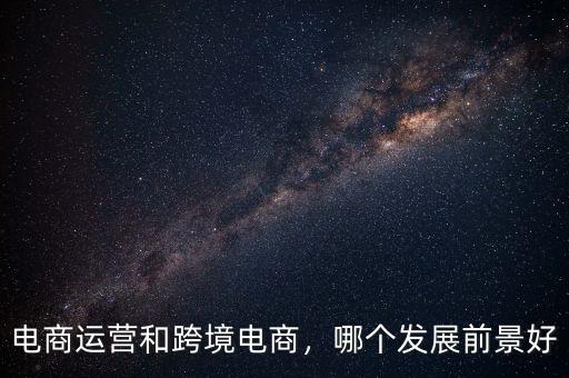 電商運(yùn)營和跨境電商，哪個(gè)發(fā)展前景好