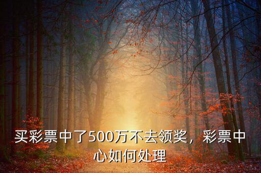 qq彩票中500萬(wàn)怎么提,彩票中心如何處理