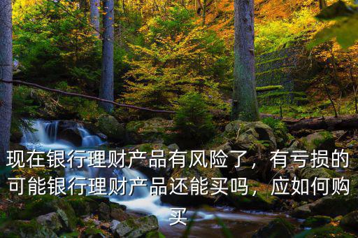 現(xiàn)在銀行理財產(chǎn)品有風(fēng)險了，有虧損的可能銀行理財產(chǎn)品還能買嗎，應(yīng)如何購買
