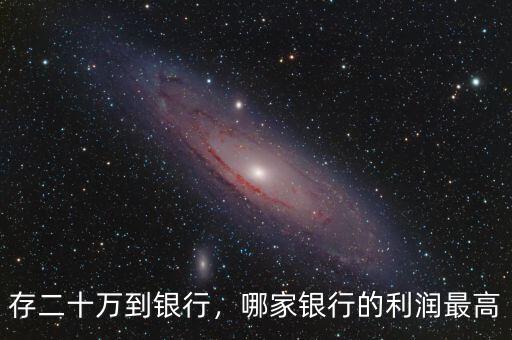 存二十萬到銀行，哪家銀行的利潤最高