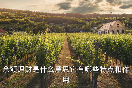投資余額是什么意思,投資中的余額理財有什么用