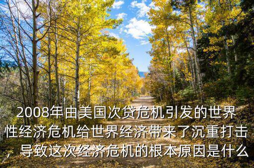2008年由美國次貸危機(jī)引發(fā)的世界性經(jīng)濟(jì)危機(jī)給世界經(jīng)濟(jì)帶來了沉重打擊，導(dǎo)致這次經(jīng)濟(jì)危機(jī)的根本原因是什么