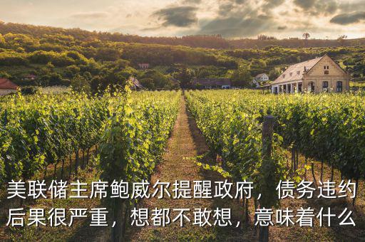 美聯(lián)儲主席鮑威爾提醒政府，債務(wù)違約后果很嚴重，想都不敢想，意味著什么