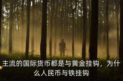 主流的國際貨幣都是與黃金掛鉤，為什么人民幣與鐵掛鉤