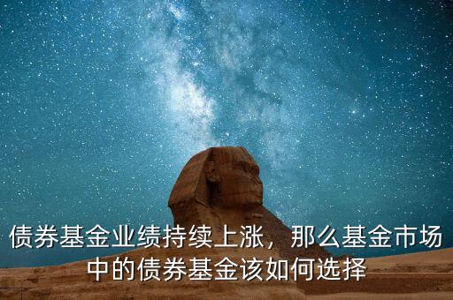 債券基金業(yè)績持續(xù)上漲，那么基金市場中的債券基金該如何選擇