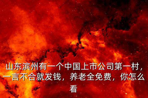 山東濱州有一個(gè)中國(guó)上市公司第一村，一言不合就發(fā)錢，養(yǎng)老全免費(fèi)，你怎么看