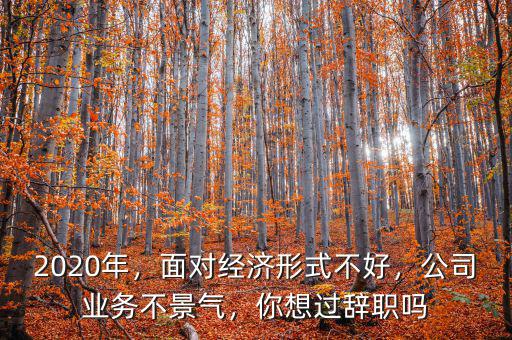 2020年，面對經(jīng)濟形式不好，公司業(yè)務(wù)不景氣，你想過辭職嗎