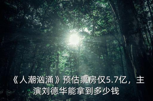 《人潮洶涌》預(yù)估票房僅5.7億，主演劉德華能拿到多少錢