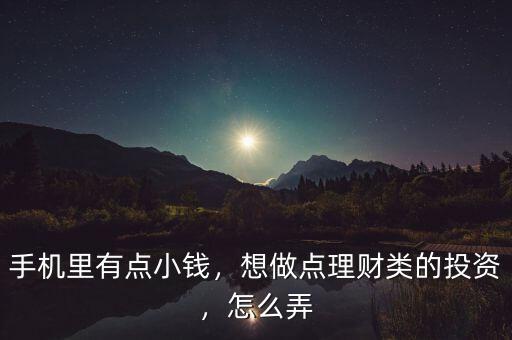手機(jī)里有點小錢，想做點理財類的投資，怎么弄