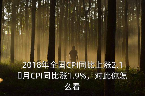 2018年全國CPI同比上漲2.1月CPI同比漲1.9%，對此你怎么看