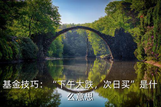 基金技巧：“下午大跌，次日買”是什么意思