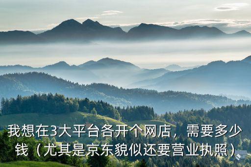 在京東開網店要多少錢,尤其是京東貌似還要營業(yè)執(zhí)照