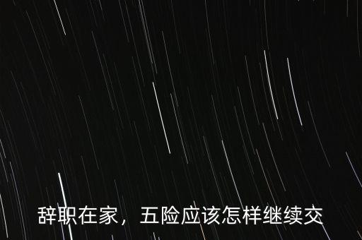 辭職在家，五險(xiǎn)應(yīng)該怎樣繼續(xù)交