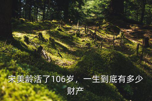 宋美齡活了106歲，一生到底有多少財產(chǎn)