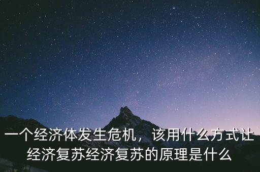 一個(gè)經(jīng)濟(jì)體發(fā)生危機(jī)，該用什么方式讓經(jīng)濟(jì)復(fù)蘇經(jīng)濟(jì)復(fù)蘇的原理是什么