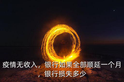 疫情無收入，銀行如果全部順延一個月，銀行損失多少