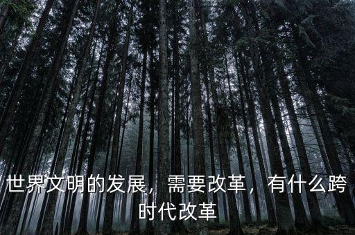 世界文明的發(fā)展，需要改革，有什么跨時(shí)代改革