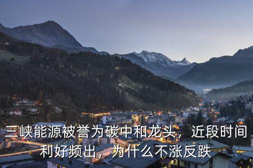 三峽能源被譽(yù)為碳中和龍頭，近段時(shí)間利好頻出，為什么不漲反跌