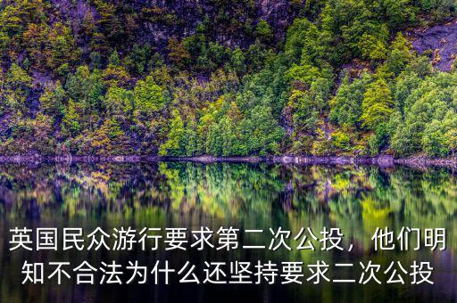 英國民眾游行要求第二次公投，他們明知不合法為什么還堅持要求二次公投