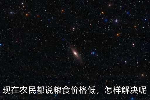 現(xiàn)在農(nóng)民都說糧食價格低，怎樣解決呢