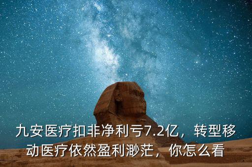 九安醫(yī)療扣非凈利虧7.2億，轉(zhuǎn)型移動醫(yī)療依然盈利渺茫，你怎么看