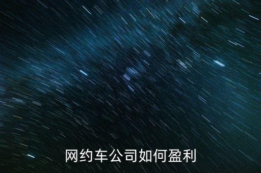 滴滴快車公司怎么盈利,網(wǎng)約車公司如何盈利