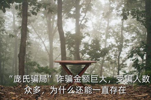 “龐氏騙局”詐騙金額巨大，受騙人數(shù)眾多，為什么還能一直存在