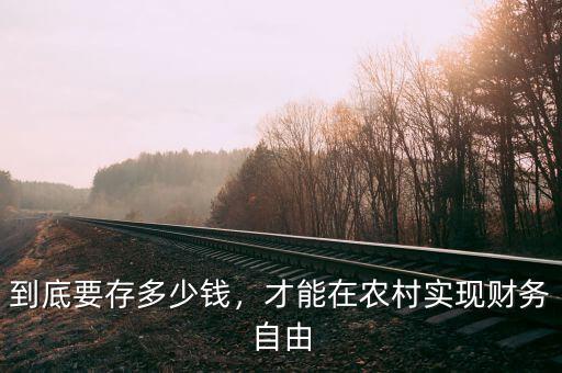 到底要存多少錢，才能在農(nóng)村實現(xiàn)財務自由