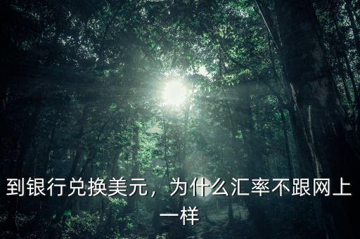 到銀行兌換美元，為什么匯率不跟網(wǎng)上一樣