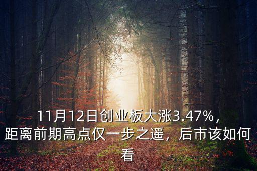 前期高點(diǎn)怎么看,創(chuàng)業(yè)板指數(shù)已近前期高點(diǎn)