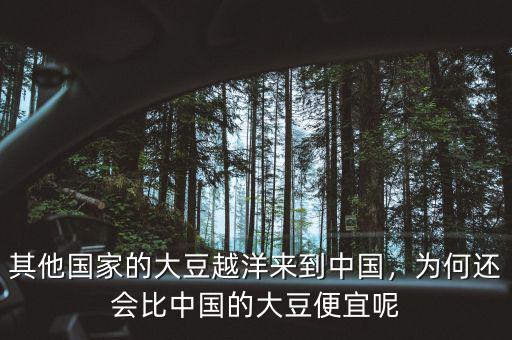 其他國家的大豆越洋來到中國，為何還會比中國的大豆便宜呢