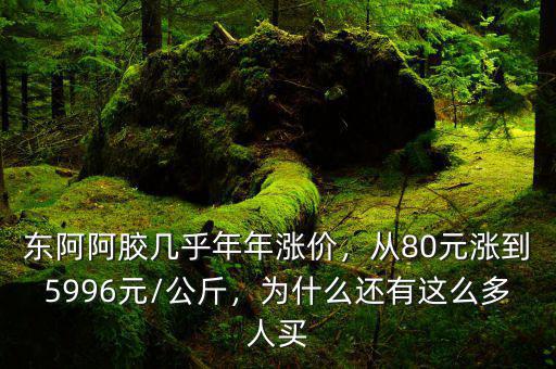 東阿阿膠幾乎年年漲價(jià)，從80元漲到5996元/公斤，為什么還有這么多人買