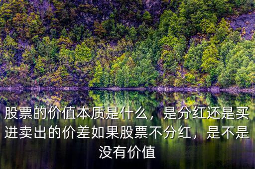 股票的價值本質(zhì)是什么，是分紅還是買進賣出的價差如果股票不分紅，是不是沒有價值