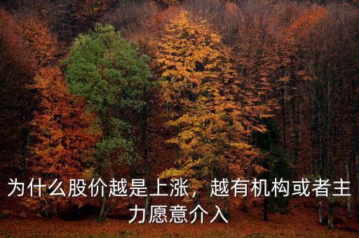 為什么股價越是上漲，越有機(jī)構(gòu)或者主力愿意介入