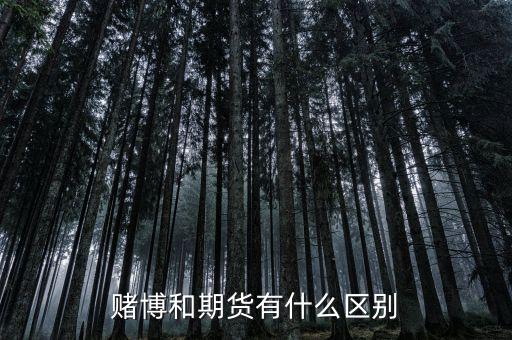 為什么期貨不是賭博,賭博和期貨有什么區(qū)別