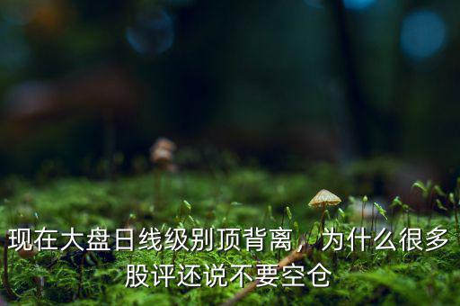 現(xiàn)在大盤日線級(jí)別頂背離，為什么很多股評(píng)還說(shuō)不要空倉(cāng)