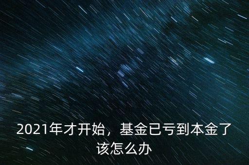2021年才開始，基金已虧到本金了該怎么辦