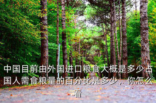中國目前由外國進口糧食大概是多少占國人需食糧量的百分比是多少，你怎么看