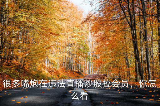 很多嘴炮在違法直播炒股拉會員，你怎么看