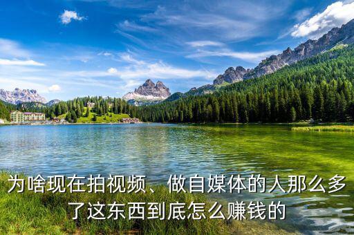 為啥現(xiàn)在拍視頻、做自媒體的人那么多了這東西到底怎么賺錢的