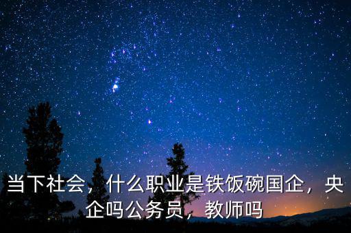 當下社會，什么職業(yè)是鐵飯碗國企，央企嗎公務員，教師嗎