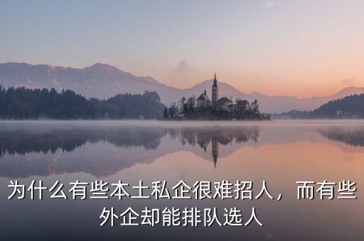 為什么有些本土私企很難招人，而有些外企卻能排隊選人
